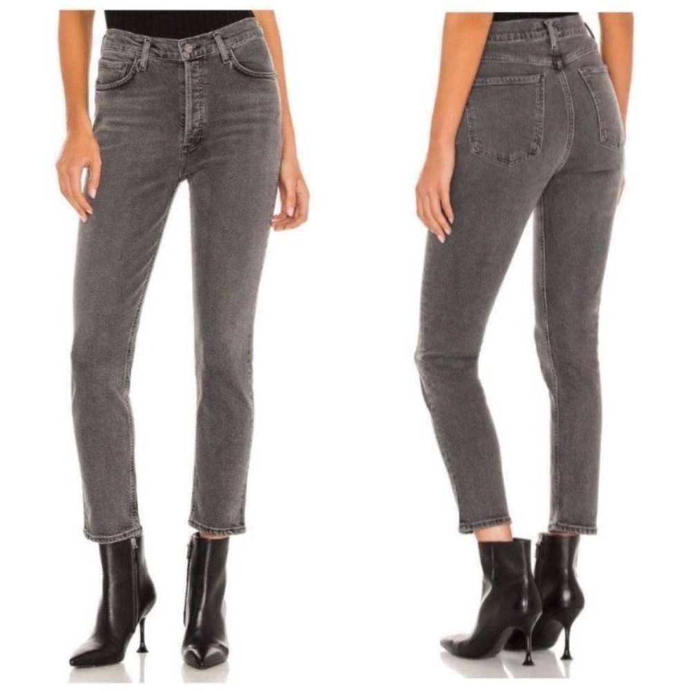 Agolde Nico High Rise Slim Fit Button Fly Jeans in Ceremony - Size 26